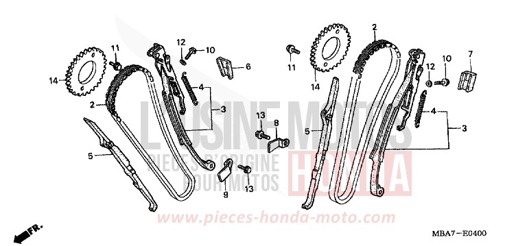CHAINE A CAMES/TENDEUR de Shadow Aero REARL SEDONA RED (R223B) 2001